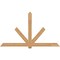 Ekena Millwork Kennewick Timber Gable Bracket, Western Red Cedar, 96"W x 56"H x 3 1/2"D x 5 1/2"F, 14/12 Pitch GBW096X56X0406KEN00SWR - alternate 1